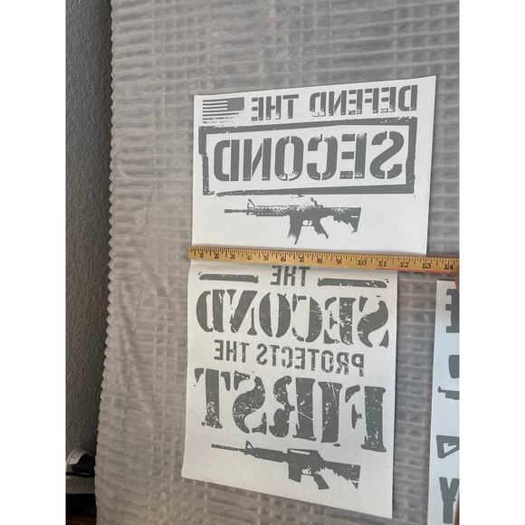 Bundle 6 Heat Transfers Second Amendment NRA Weapons Ammo Craft Gift Freedom USA - Picture 12 of 15